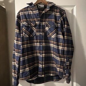 MuskOx Men's Blue Plaid Flannel Shirt